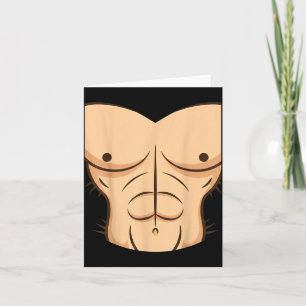 Halloween Muskel-Torso Lustiges Bare-Chest-Design Karte