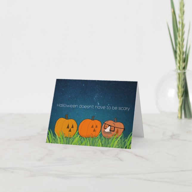Halloween muss nicht beängstigend sein karte (Vorderseite)
