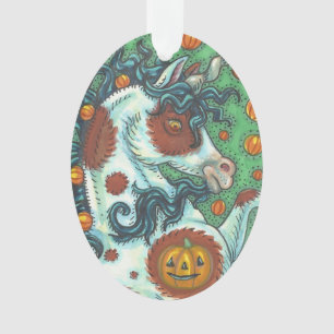 HALLOWEEN MUSTANG, WILD UNICORN VACANCES ORNEMENT