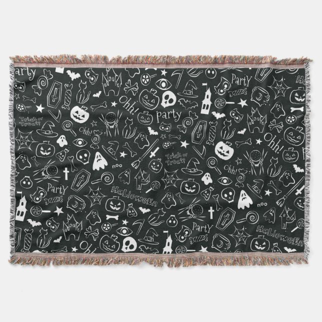 Halloween Muster 1 Decke (Vorderseite)