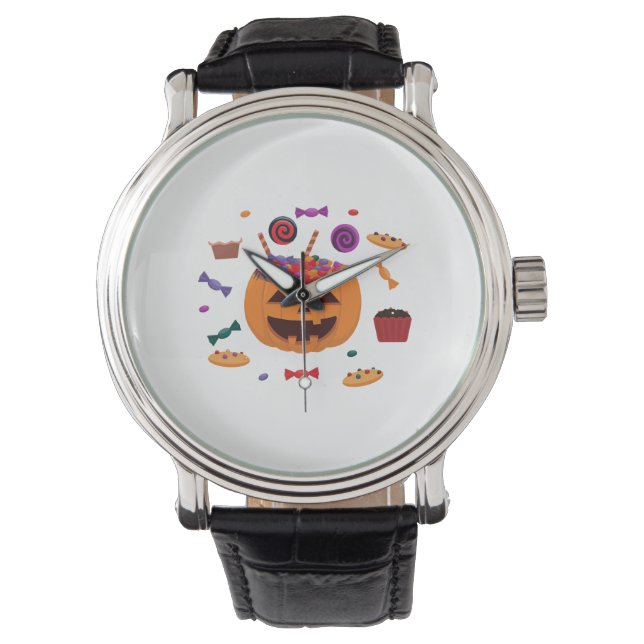 Halloween-Muster Armbanduhr (Vorderseite)