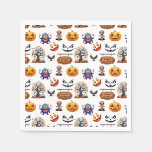 Halloween-Muster auf Serviette