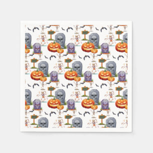 Halloween-Muster auf Serviette