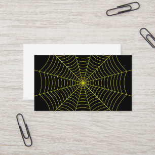 Halloween-Muster aus schwarz und gelb Visitenkarte