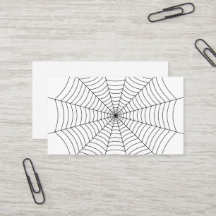 Halloween-Muster aus Schwarz und Weiß Visitenkarte