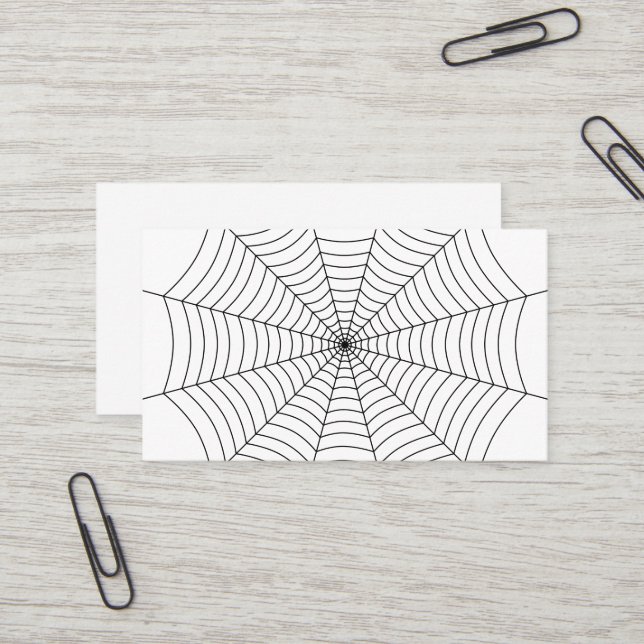 Halloween-Muster aus Schwarz und Weiß Visitenkarte (Vorderseite/Rückseite Beispiel)