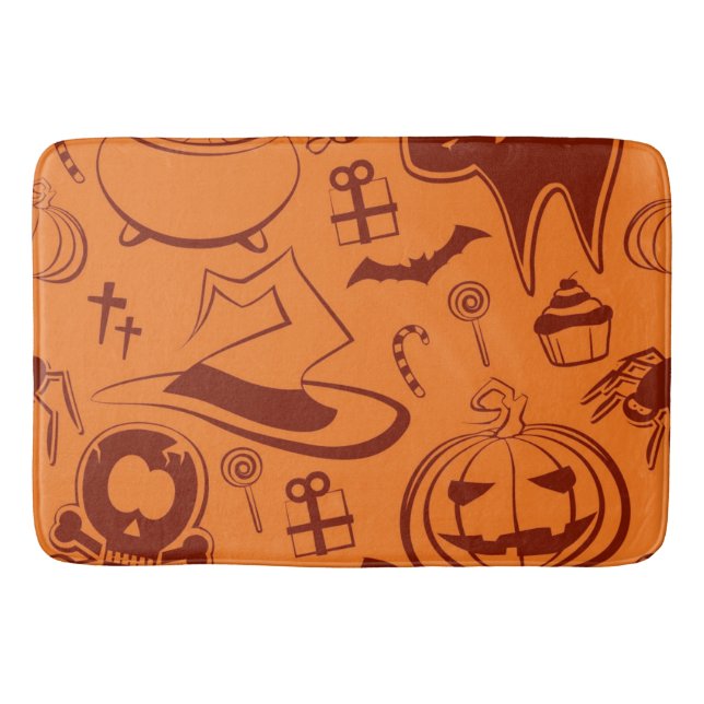 Halloween-Muster Badematte (Vorderseite)