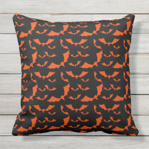 Halloween-Muster der schwarzen und orange Schläger Kissen