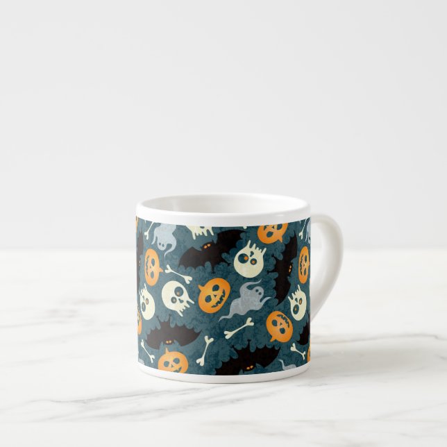Halloween-Muster Espressotasse (Vorderseite Rechts)