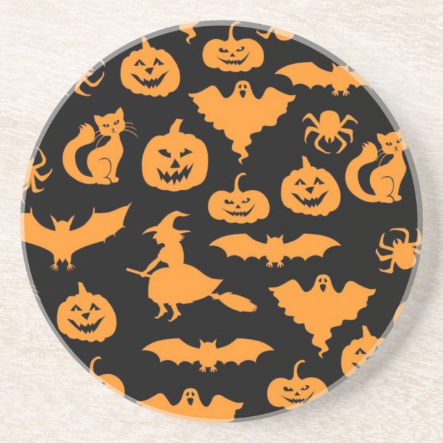 Halloween-Muster Getränkeuntersetzer (Vorne)