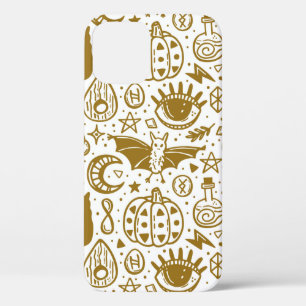 Halloween-Muster. Goldene Tinte Case-Mate iPhone Hülle