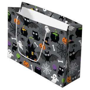 Halloween-Muster Große Geschenktüte