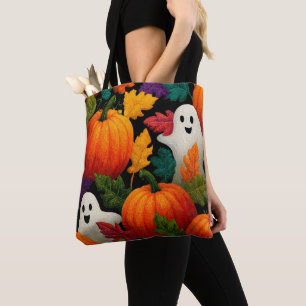 Halloween Muster Hintergrund mit Orange Pumpkins Tasche