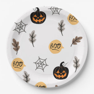 Halloween-Muster Hintergrund Pappteller