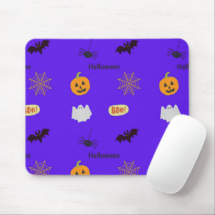 Halloween-Muster in blau Mousepad