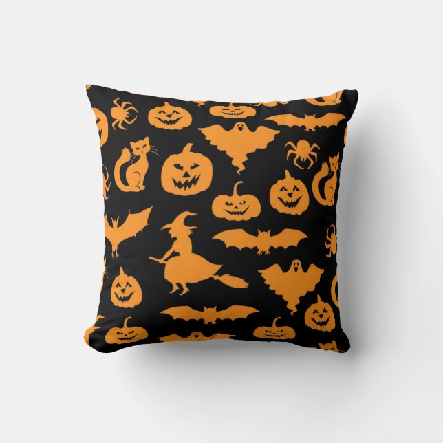 Halloween-Muster Kissen (Vorderseite)