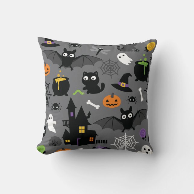 Halloween-Muster Kissen (Vorderseite)