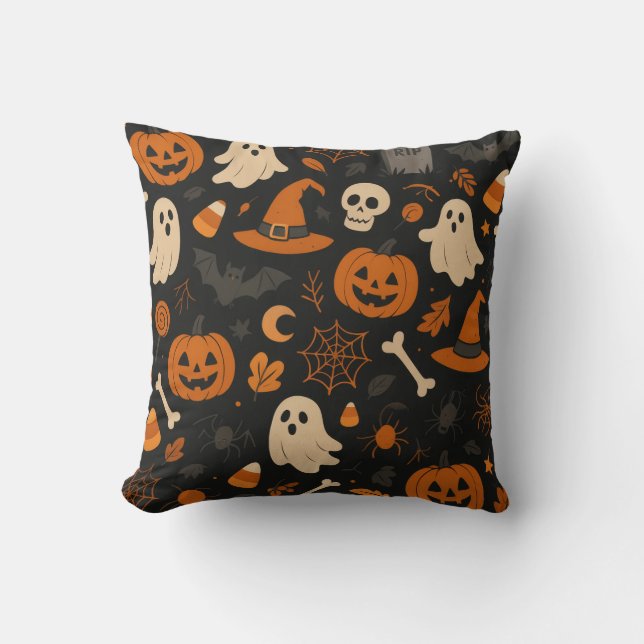 Halloween-Muster-Kissen Kissen (Vorderseite)