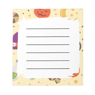 Halloween-Muster-Leerplan-Notizblock Notizblock