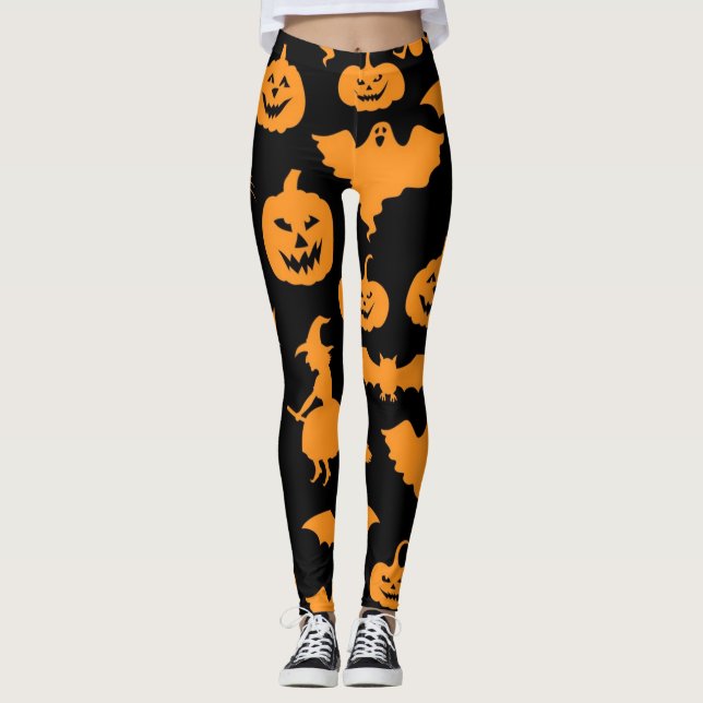 Halloween-Muster Leggings (Vorderseite)