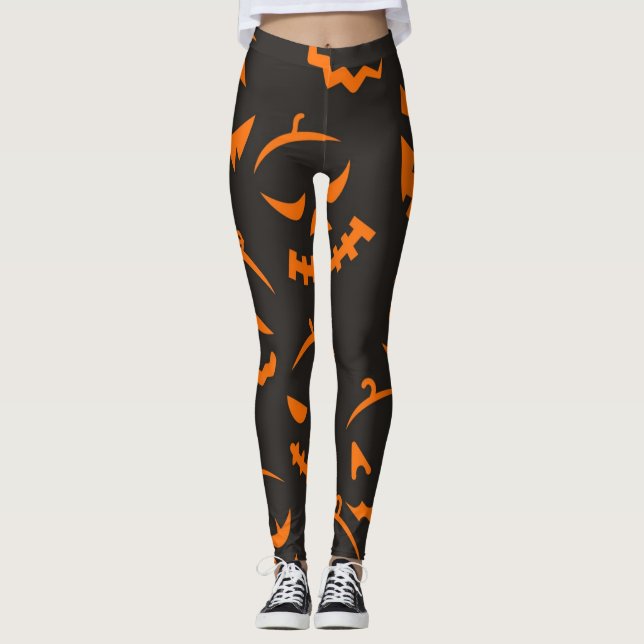 Halloween-Muster Leggings (Vorderseite)