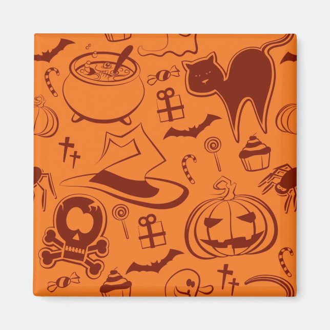 Halloween-Muster Magnet (Vorne)