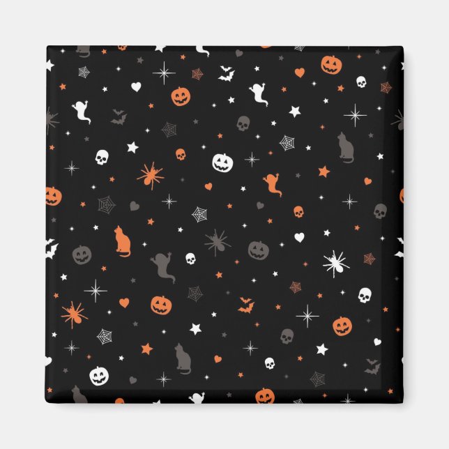 Halloween-Muster Magnet (Vorne)