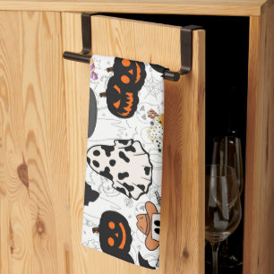 Halloween-Muster. Niedlich Geschirrtuch