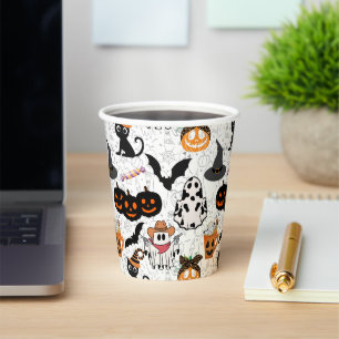 Halloween-Muster. Niedlich Pappbecher
