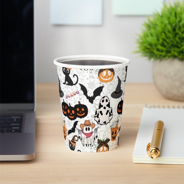 Halloween-Muster. Niedlich Pappbecher (InSitu)