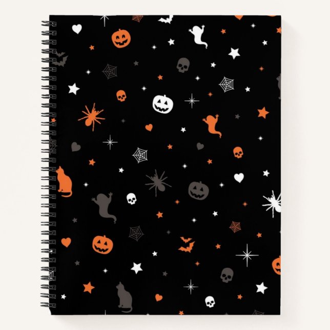 Halloween-Muster Notizbuch (Vorderseite)