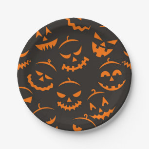 Halloween-Muster Pappteller