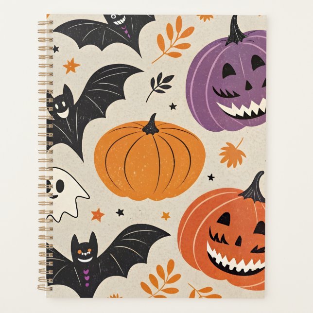 Halloween-Muster Planer (Vorderseite)