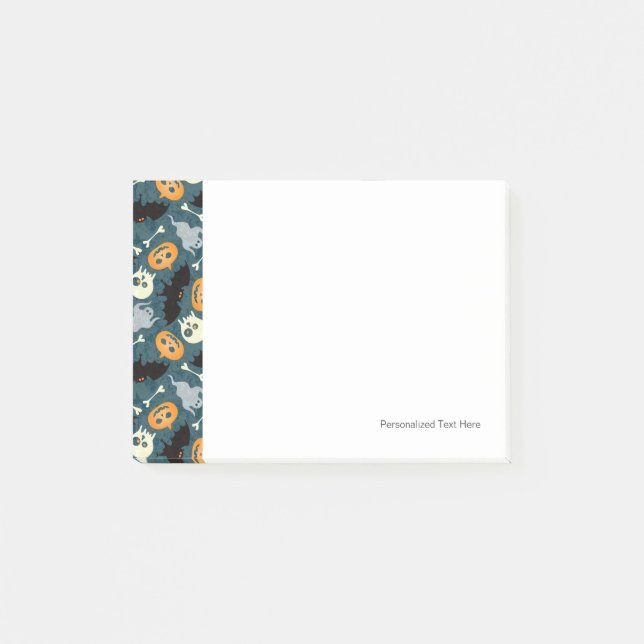 Halloween-Muster Post-it Klebezettel (Vorderseite)