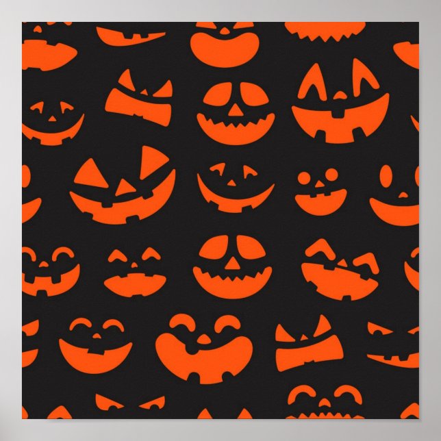 Halloween-Muster Poster (Vorne)