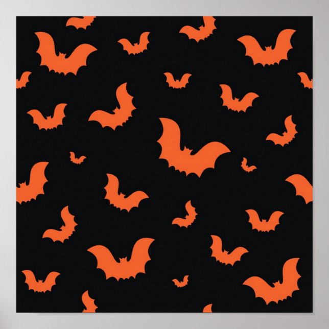Halloween-Muster Poster (Vorne)