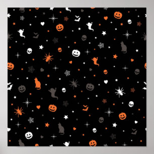 Halloween-Muster Poster