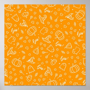 Halloween-Muster Poster
