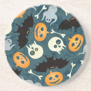 Halloween-Muster Sandstein Untersetzer
