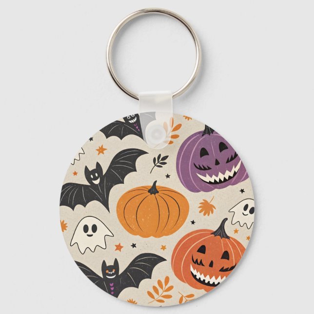 Halloween-Muster Schlüsselanhänger (Vorderseite)