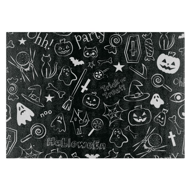 Halloween-Muster Schneidebrett (Vorderseite)