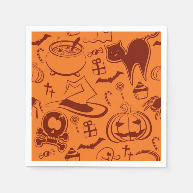 Halloween-Muster Serviette (Vorderseite)