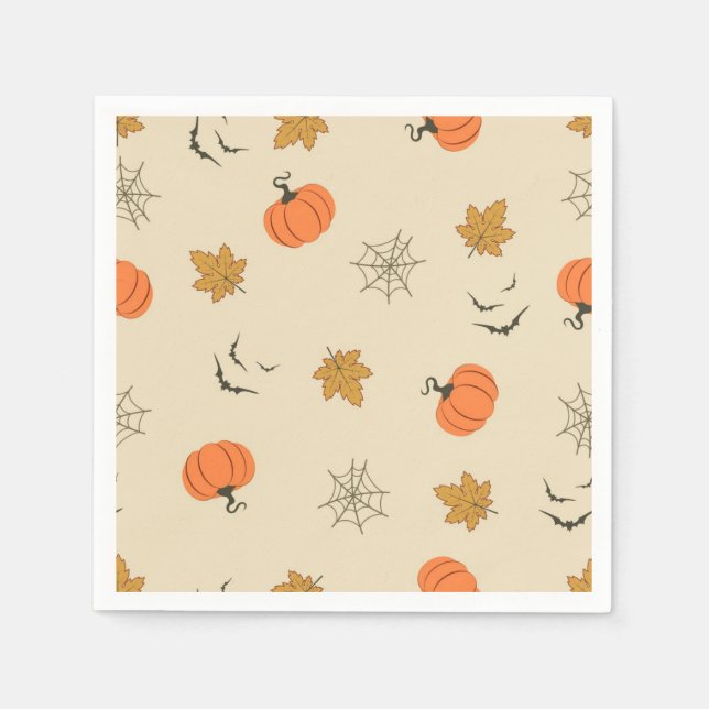 Halloween-Muster Serviette (Vorderseite)