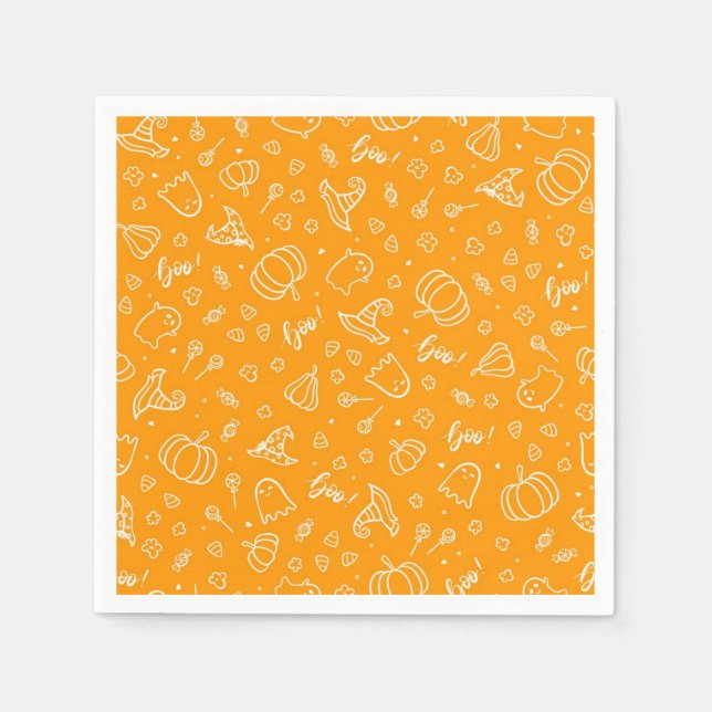 Halloween-Muster Serviette (Vorderseite)