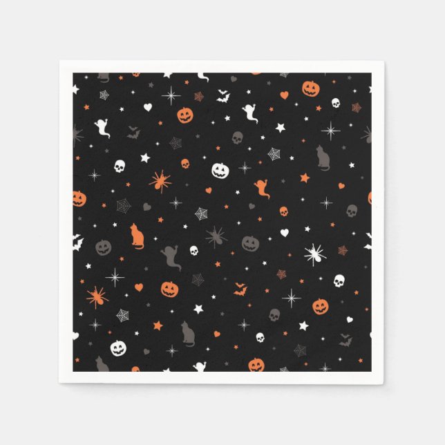 Halloween-Muster Serviette (Vorderseite)