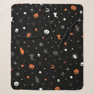Halloween-Muster Sherpadecke