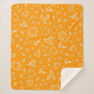 Halloween-Muster Sherpadecke