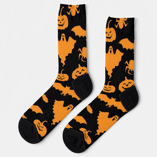 Halloween-Muster Socken (Linkes Detail)
