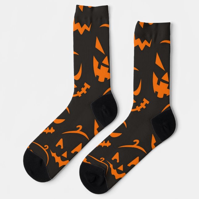 Halloween-Muster Socken (Linkes Detail)