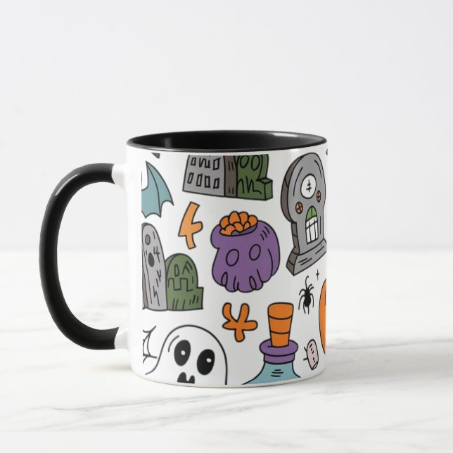 Halloween-Muster Tasse (Links)